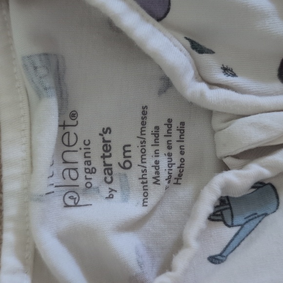Carter's Little Planet 6 Month Sleep and Play Footed Onesie - Picture 4 of 7